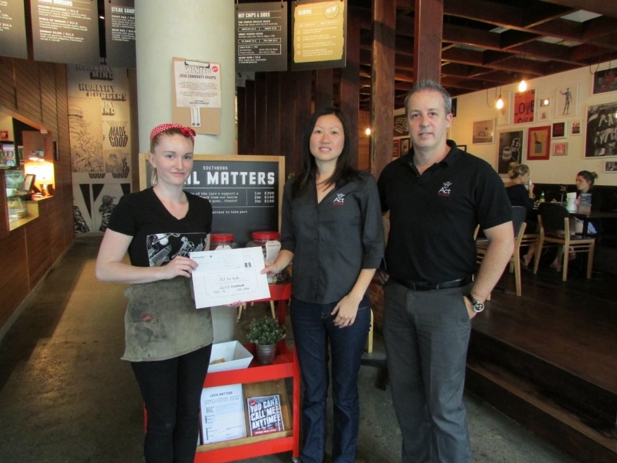 Act for Kids receives donation from Grilld South Banks Local Matters program