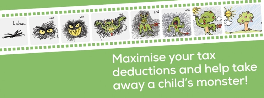 Maximise your tax deductions and help take away a childs monster!