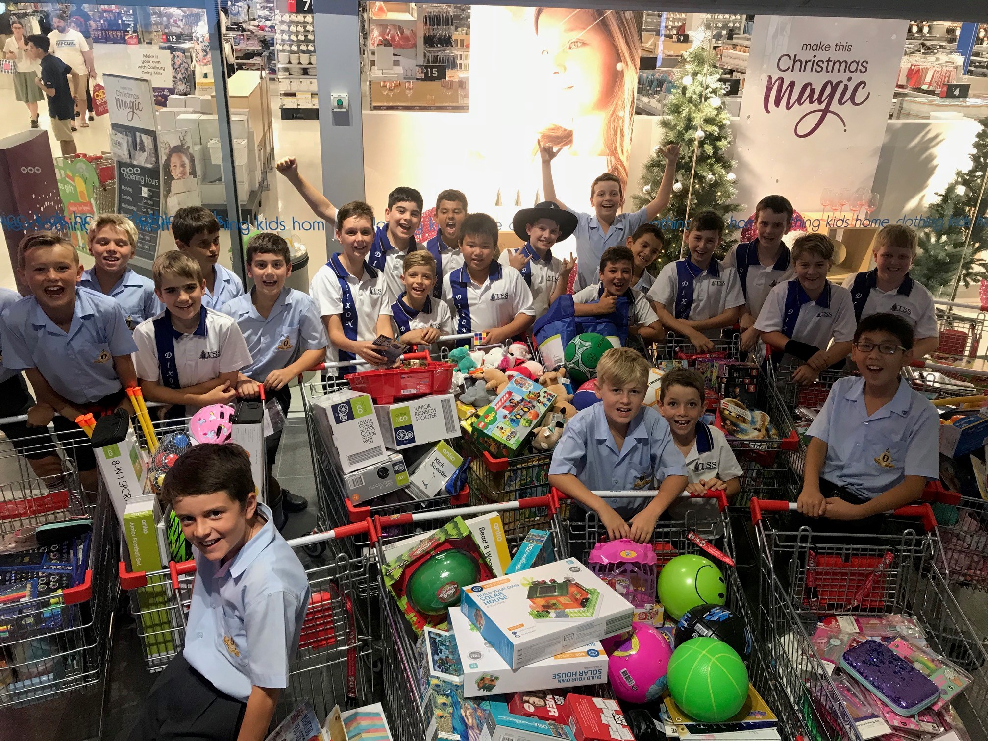 Local TSS Boys Buy Christmas Gifts for Gold Coast Kids In Need